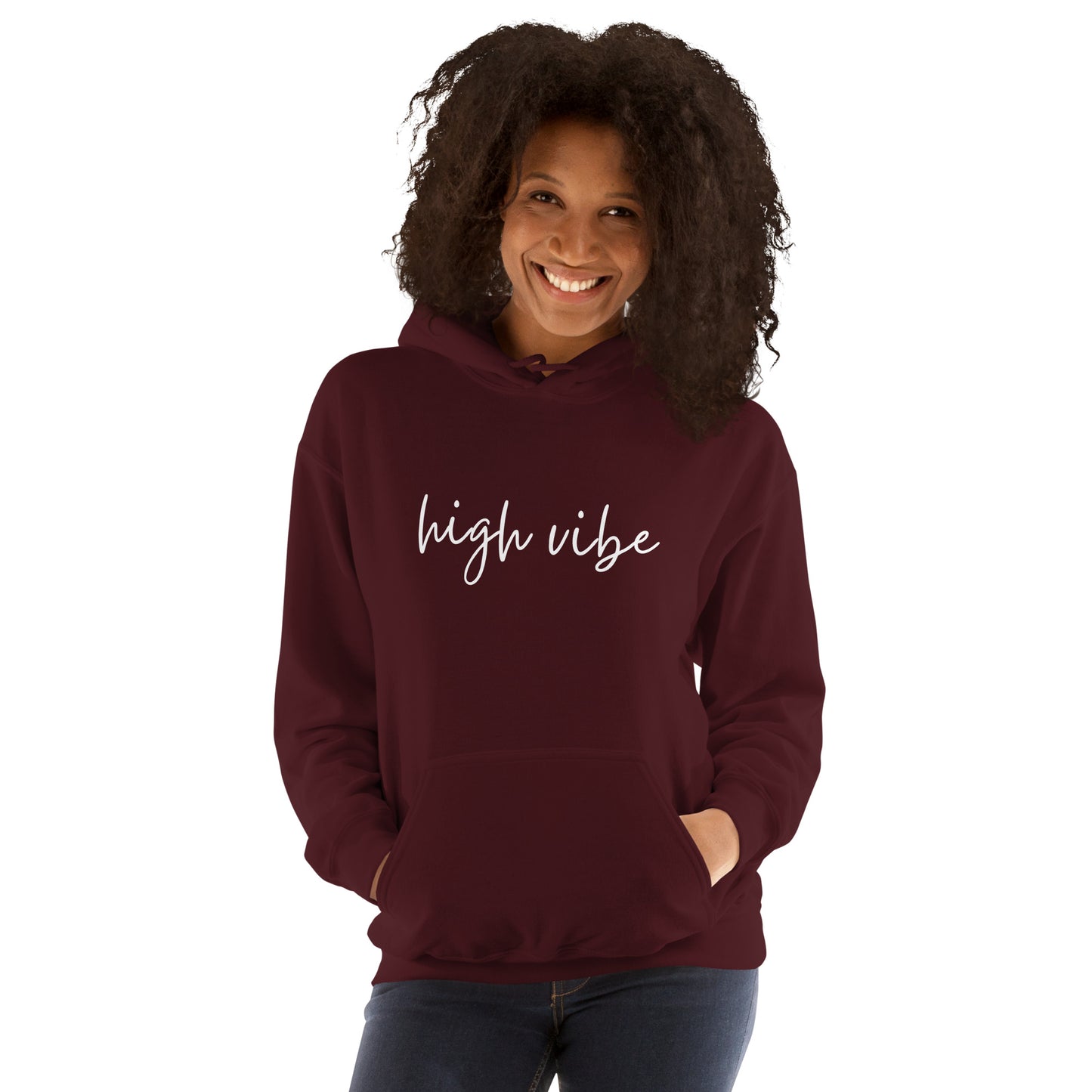 High Vibe Hoodie - White Font